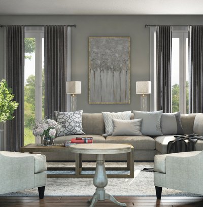 Classic, Traditional, Transitional Living Room Design by Rhonda Stanbury Interior Designer Charee