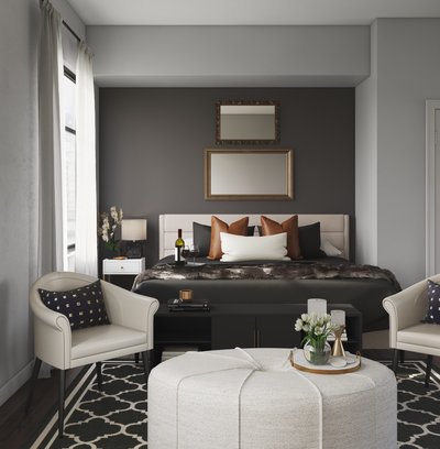 Contemporary, Modern, Glam, Minimal Living Room Design by Rhonda Stanbury Interior Designer Stacy