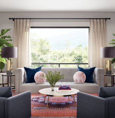 Modern, Eclectic Living Room Design by Rhonda Stanbury Interior Designer Isaac