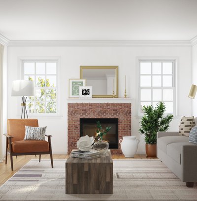 Contemporary, Modern, Eclectic, Bohemian, Scandinavian Living Room Design by Rhonda Stanbury Interior Designer Sophia