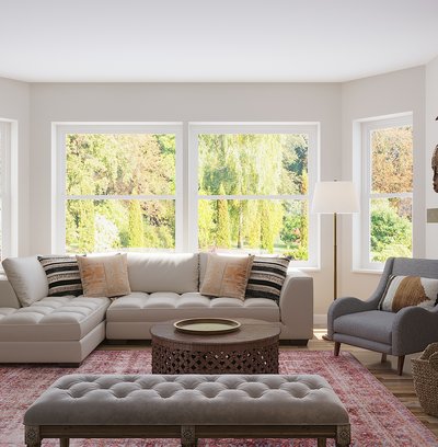 Contemporary, Farmhouse Living Room Design by Rhonda Stanbury Interior Designer Aleena
