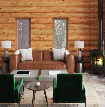 Modern, Global, Midcentury Modern Living Room Design by Rhonda Stanbury Interior Designer Stephanie