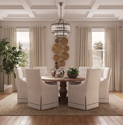 Contemporary, Eclectic Dining Room Design by Rhonda Stanbury Interior Designer Kamila