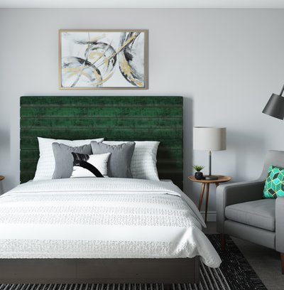 Contemporary, Midcentury Modern Bedroom Design by Rhonda Stanbury Interior Designer Isabella
