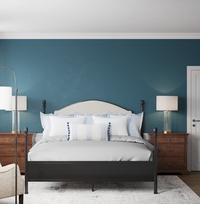 Classic, Coastal, Traditional Bedroom Design by Rhonda Stanbury Interior Designer Jodi
