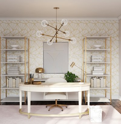 Modern, Eclectic, Bohemian, Midcentury Modern Office Design by Rhonda Stanbury Interior Designer Savannah