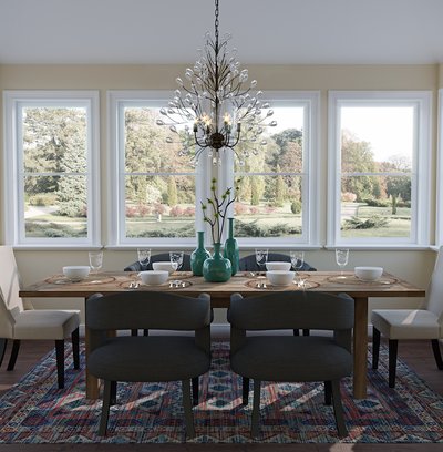 Contemporary, Modern, Glam Dining Room Design by Rhonda Stanbury Interior Designer Annie