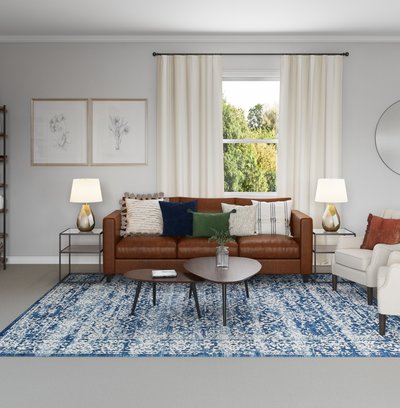 Modern, Bohemian, Global, Midcentury Modern Living Room Design by Rhonda Stanbury Interior Designer Tammy