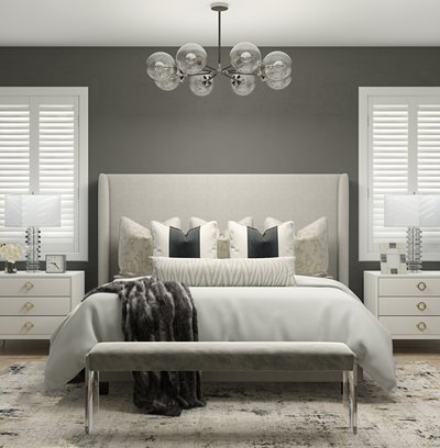 Modern, Glam, Transitional Bedroom Design by Rhonda Stanbury Interior Designer Caitlin