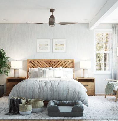 Contemporary, Coastal Bedroom Design by Rhonda Stanbury Interior Designer Astrid
