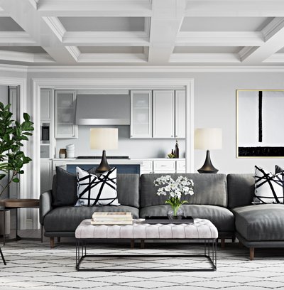 Contemporary, Modern Living Room Design by Rhonda Stanbury Interior Designer Isaac