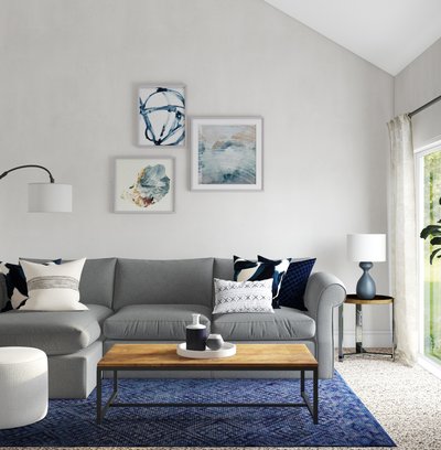 Contemporary Living Room Design by Rhonda Stanbury Interior Designer Kristine