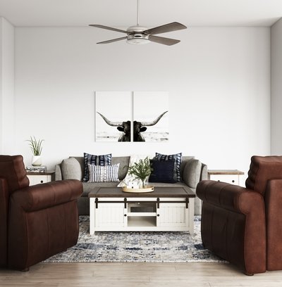 Farmhouse Living Room Design by Rhonda Stanbury Interior Designer Tatiana