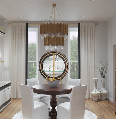 Modern, Glam, Minimal Dining Room Design by Rhonda Stanbury Interior Designer Paulina