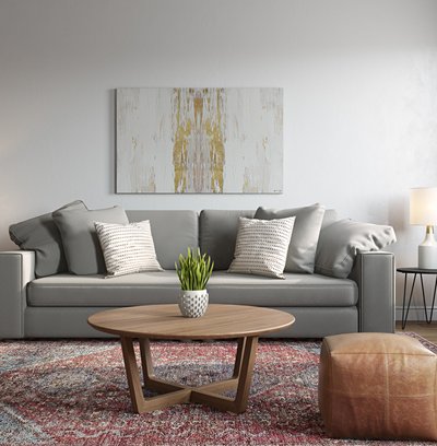Eclectic, Bohemian, Midcentury Modern Living Room Design by Rhonda Stanbury Interior Designer Megan