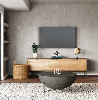 Midcentury Modern, Minimal, Scandinavian Living Room Design by Rhonda Stanbury Interior Designer Cathrine