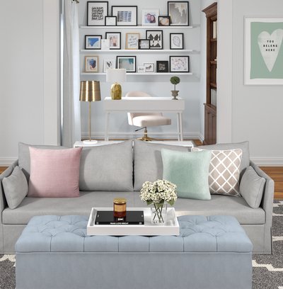 Contemporary, Eclectic Living Room Design by Rhonda Stanbury Interior Designer Maria