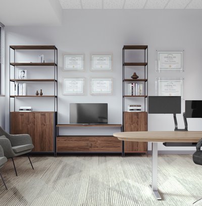 Contemporary, Midcentury Modern Office Design by Rhonda Stanbury Interior Designer Ayu
