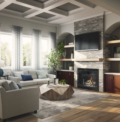 Contemporary, Modern, Midcentury Modern Living Room Design by Rhonda Stanbury Interior Designer Lauren