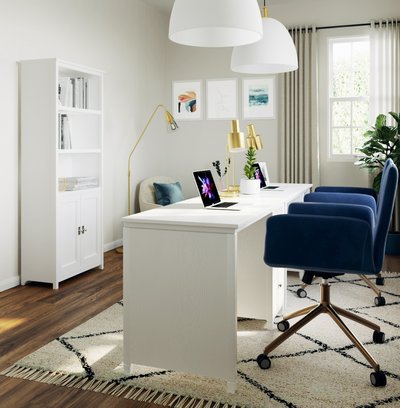 Bohemian, Country, Midcentury Modern Office Design by Rhonda Stanbury Interior Designer Marina