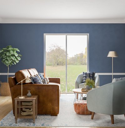 Contemporary, Modern, Coastal, Farmhouse, Rustic, Midcentury Modern Living Room Design by Rhonda Stanbury Interior Designer Anna