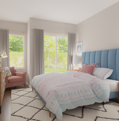 Modern, Bohemian, Midcentury Modern Bedroom Design by Rhonda Stanbury Interior Designer Janie