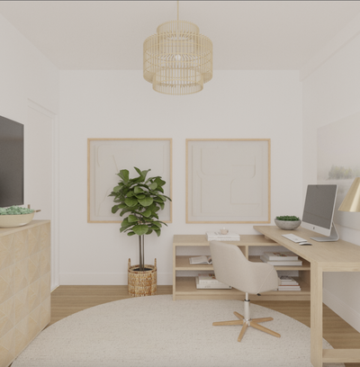 Bohemian, Transitional, Minimal, Scandinavian, Organic Modern Office Design by Rhonda Stanbury Interior Designer Tara