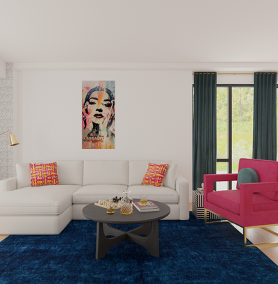 Artful Eclectic Living Room Design by Rhonda Stanbury Interior Designer Hazel