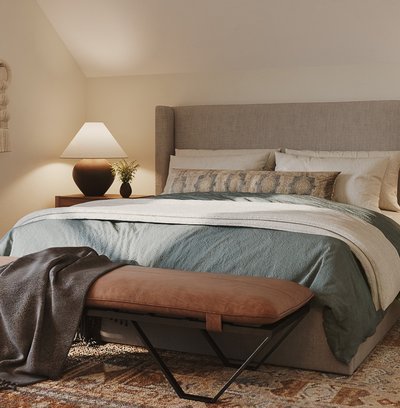Southwest Inspired, Organic Modern Bedroom Design by Rhonda Stanbury Interior Designer Kelsey