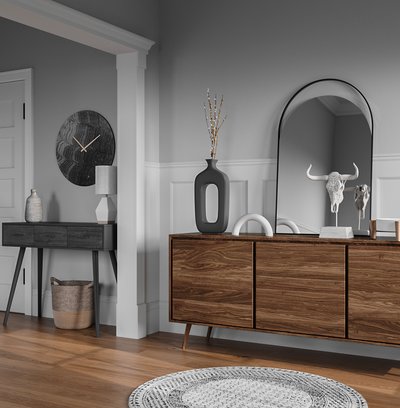 Modern, Midcentury Modern, Scandinavian Entryway Design by Rhonda Stanbury Interior Designer Hayley