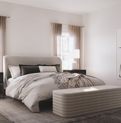 Modern, Eclectic, Minimal Bedroom Design by Rhonda Stanbury Interior Designer Courtney