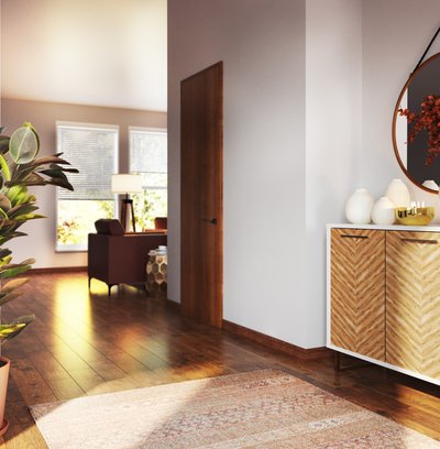 Midcentury Modern, Scandinavian Entryway Design by Rhonda Stanbury Interior Designer Priscila