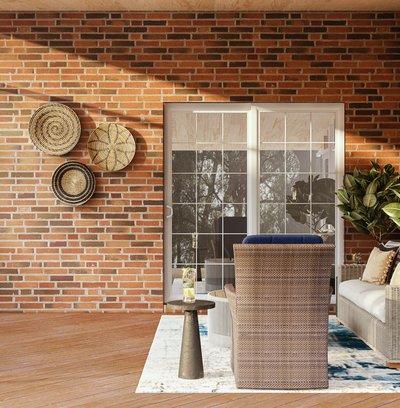 Bohemian, Coastal, Transitional Outdoor Space Design by Rhonda Stanbury Interior Designer Malia