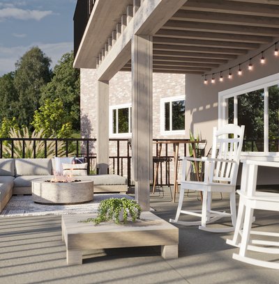 Bohemian, Minimal, Scandinavian Outdoor Space Design by Rhonda Stanbury Interior Designer Jacqueline