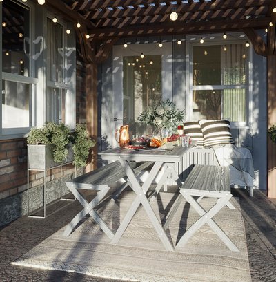 Eclectic, Bohemian Outdoor Space Design by Rhonda Stanbury Interior Designer Ilona
