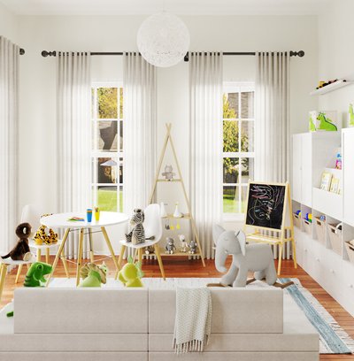 Coastal, Traditional, Farmhouse Playroom Design by Rhonda Stanbury Interior Designer Omire