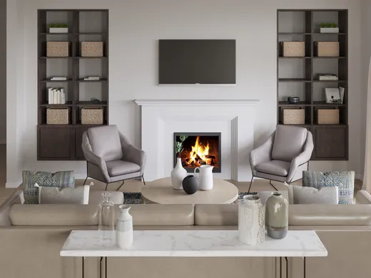 Living Room · Eclectic designed by Amy