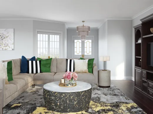 Living Room · Glam designed by Jasmine
