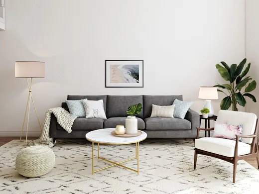 Living Room · Contemporary designed by Angela