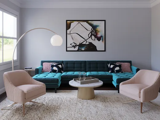 Living Room · Contemporary designed by Emerie