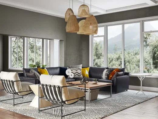 Living Room · Contemporary designed by Fendy