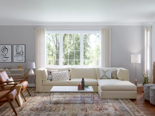 Living Room · Midcentury Modern designed by Katie