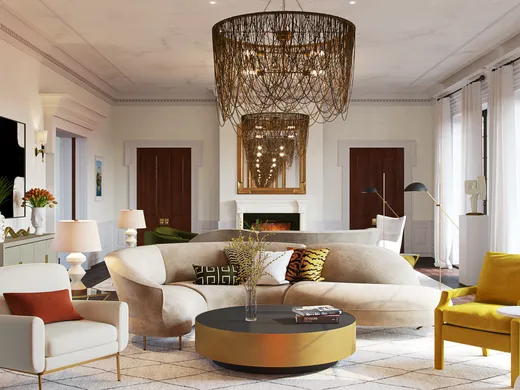 Living Room · Contemporary designed by Shelby