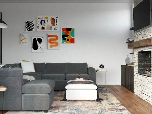 Living Room · Contemporary designed by Raquel