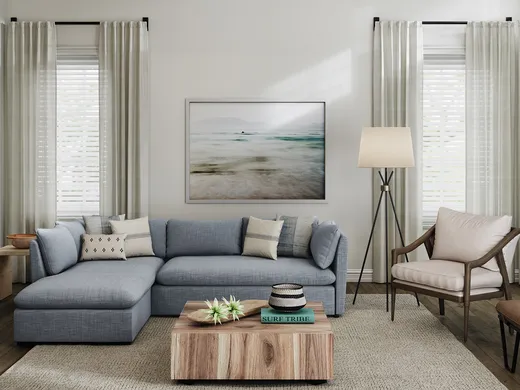 Living Room · Coastal designed by Jennifer