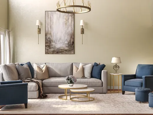 Living Room · Glam designed by Merna