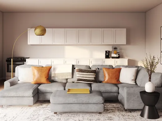 Living Room · Contemporary designed by Leslie