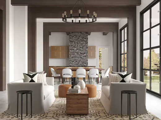 Living Room · Midcentury Modern designed by Savannah