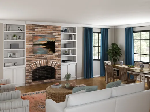 Living Room · Coastal designed by Rachel