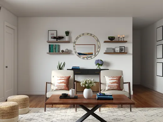 Living Room · Midcentury Modern designed by Brady